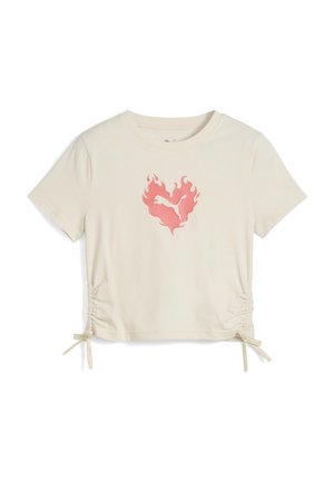 FLAMING LOVE KNOTTED  - Camiseta estampada - alpine snow
