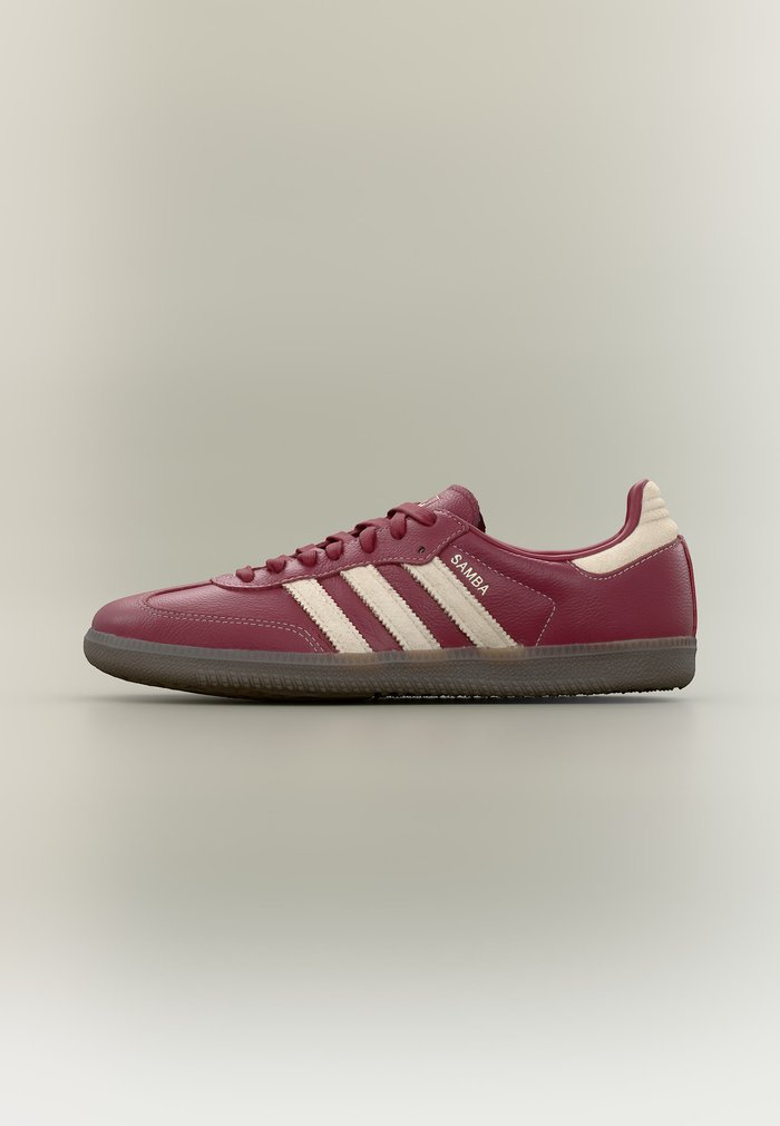 adidas SAMBA OG UNISEX - Trainers - noble maroon/cream white