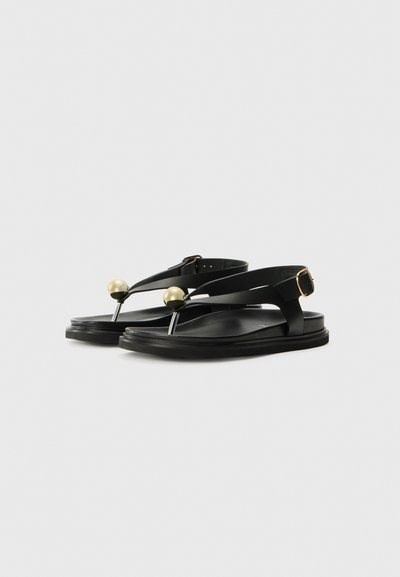 Souliers Martinez SPIAGGIA 25 - Sandale cu baretă între degete - black
