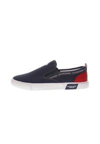 BASTER - Slip-ons - navy blue red