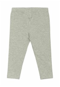 Grijze legging van zacht, rekbaar materiaal. Beschikt over een smalle tailleband, een aansluitend ontwerp en heeft geen zichtbare patronen of versieringen.