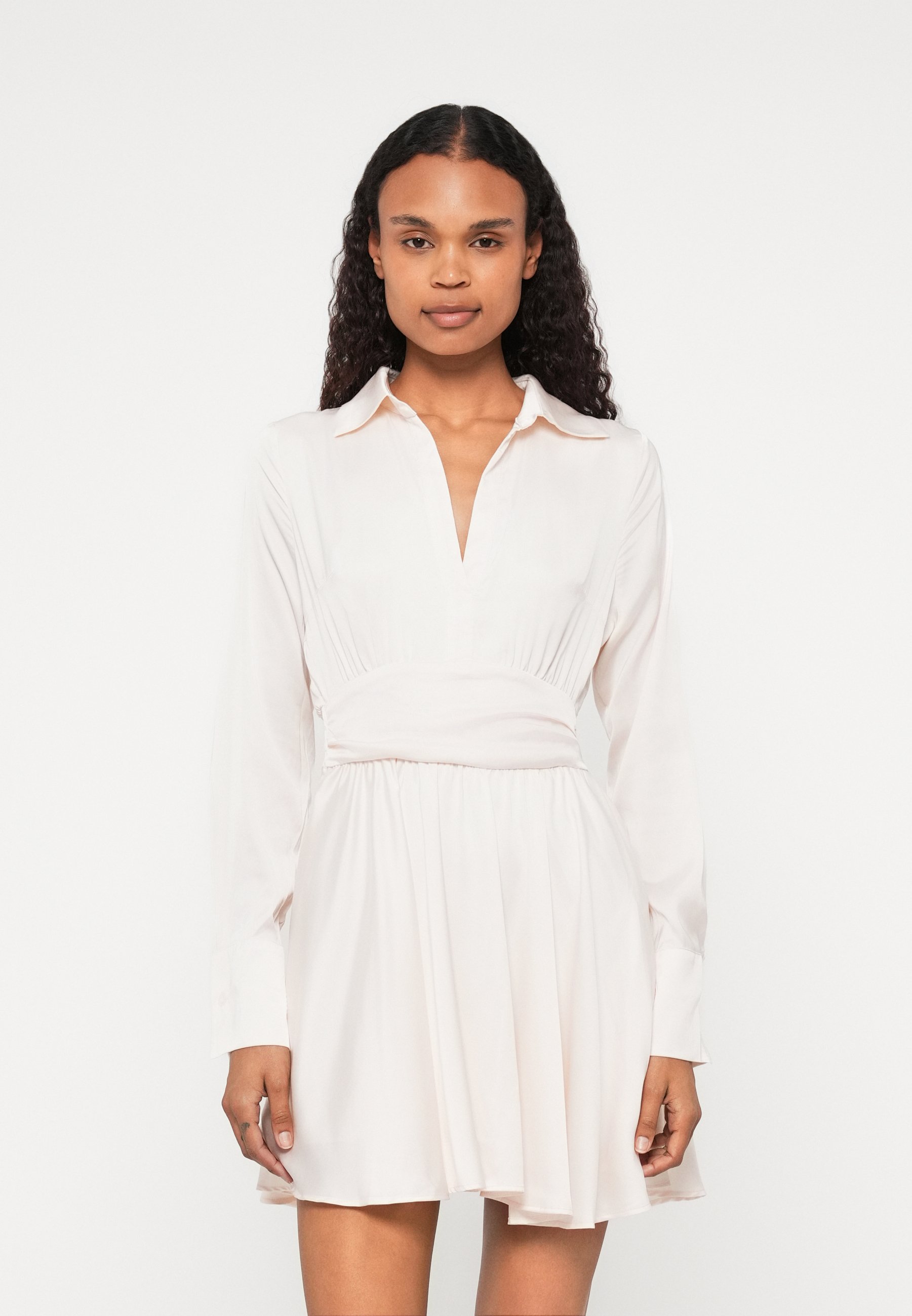 slim fit dress slacks Cream Jacquard Print Fit and Flare Dress – Olivia Dress main image 1