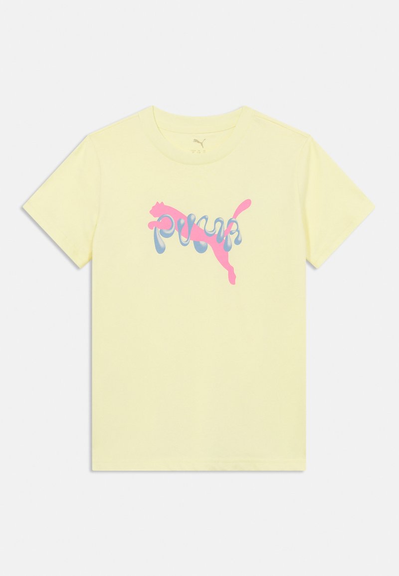 Puma T-shirt print goudkleurig