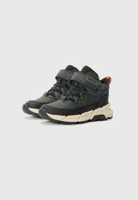 Geox FLEXYPER PLUS - Bottines à lacets - black/military