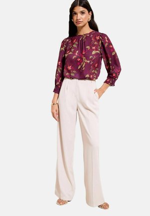 REGULAR FIT - 3/4 SLEEVE SHIRRED CUFF  - Blúzka - burgundy floral