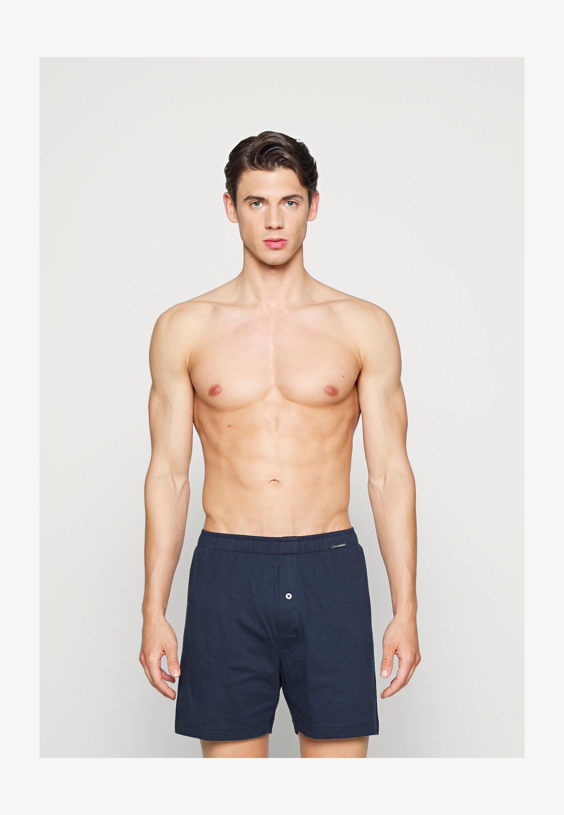 Schiesser Boxer Uomo Alla Moda - Design A Quadri, Elastico In Vita, Morbido Cotone