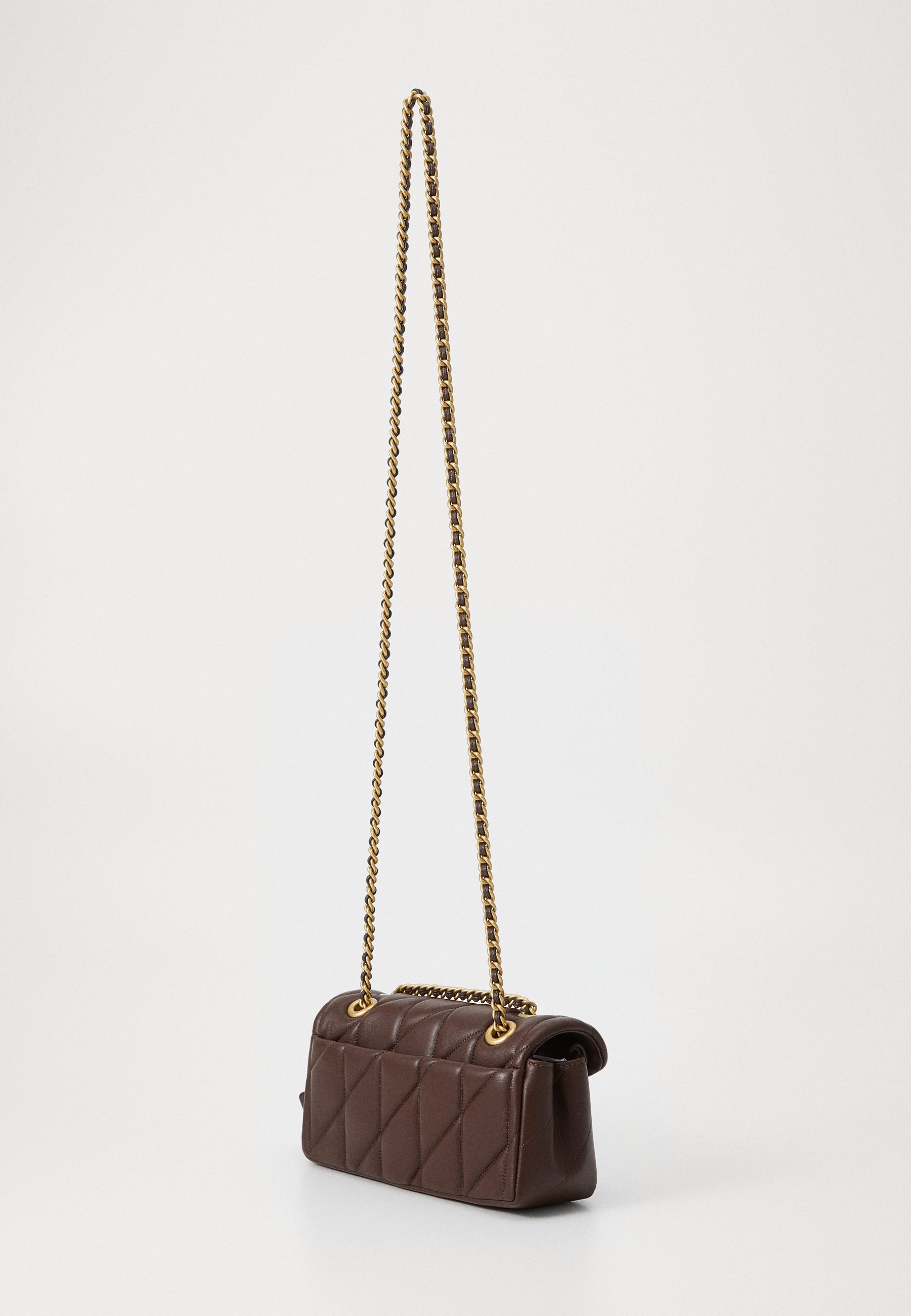 COACH QUILTED TABBY SHOULDER WITH CHAIN - Handbag - brown/dark COACH QUILTED TABBY SHOULDER WITH CHAIN - Handbag - brown/dark