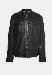 GILIAN - Casaco de couro - black