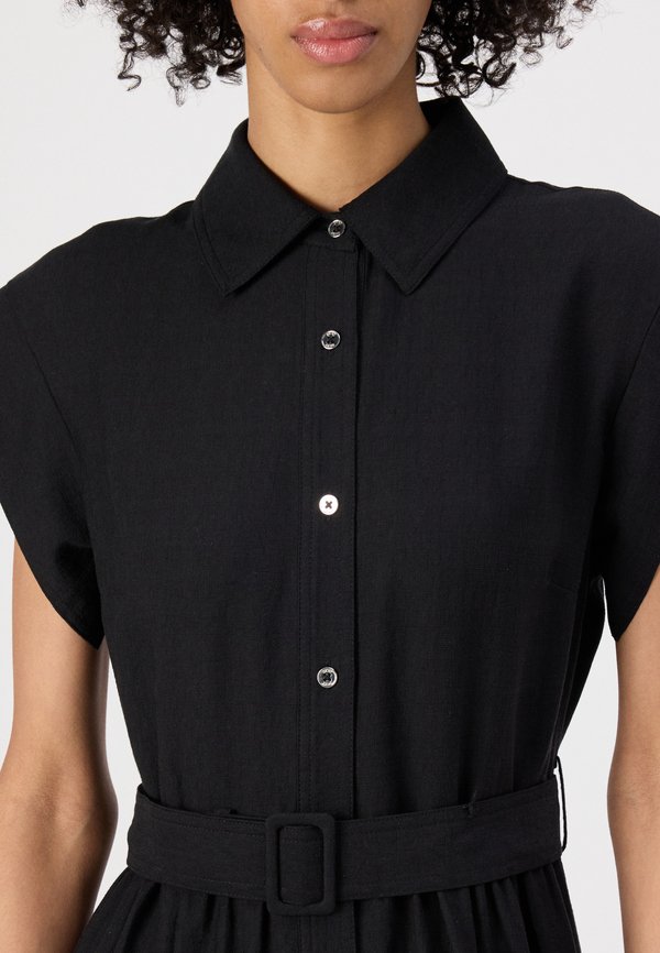 BUTTON DOWN SHIRT DRESS GROMMETS BELT - Shirt dress2