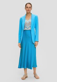 s.Oliver BLACK LABEL MIT DOBBY-STRUKTUR - A-Linien-Rock - azurblau