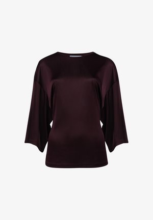 Leem, FITTED METALLIC TOP - Longsleeve - brown