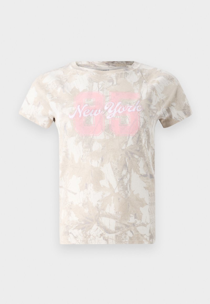 Hollister Number Graphic Baby Tee Triko s potiskem grey