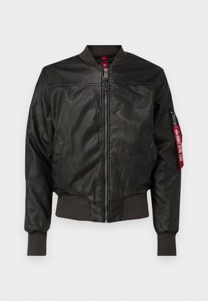 Alpha Industries, VINTAGE - Kunstlederjacke - black