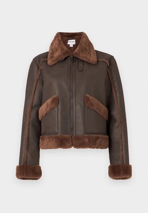 Noisy May, NMELLA JACKET - Veste en similicuir - chocolate brown