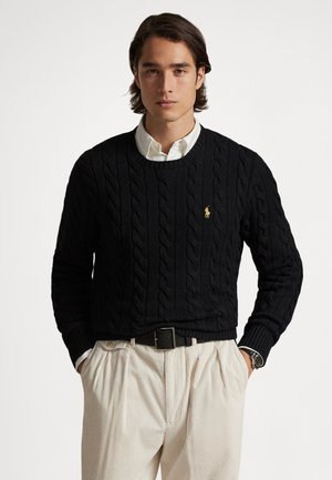LUNAR NEW YEAR CABLE-KNIT COTTON SWEATER - Strickpullover - black