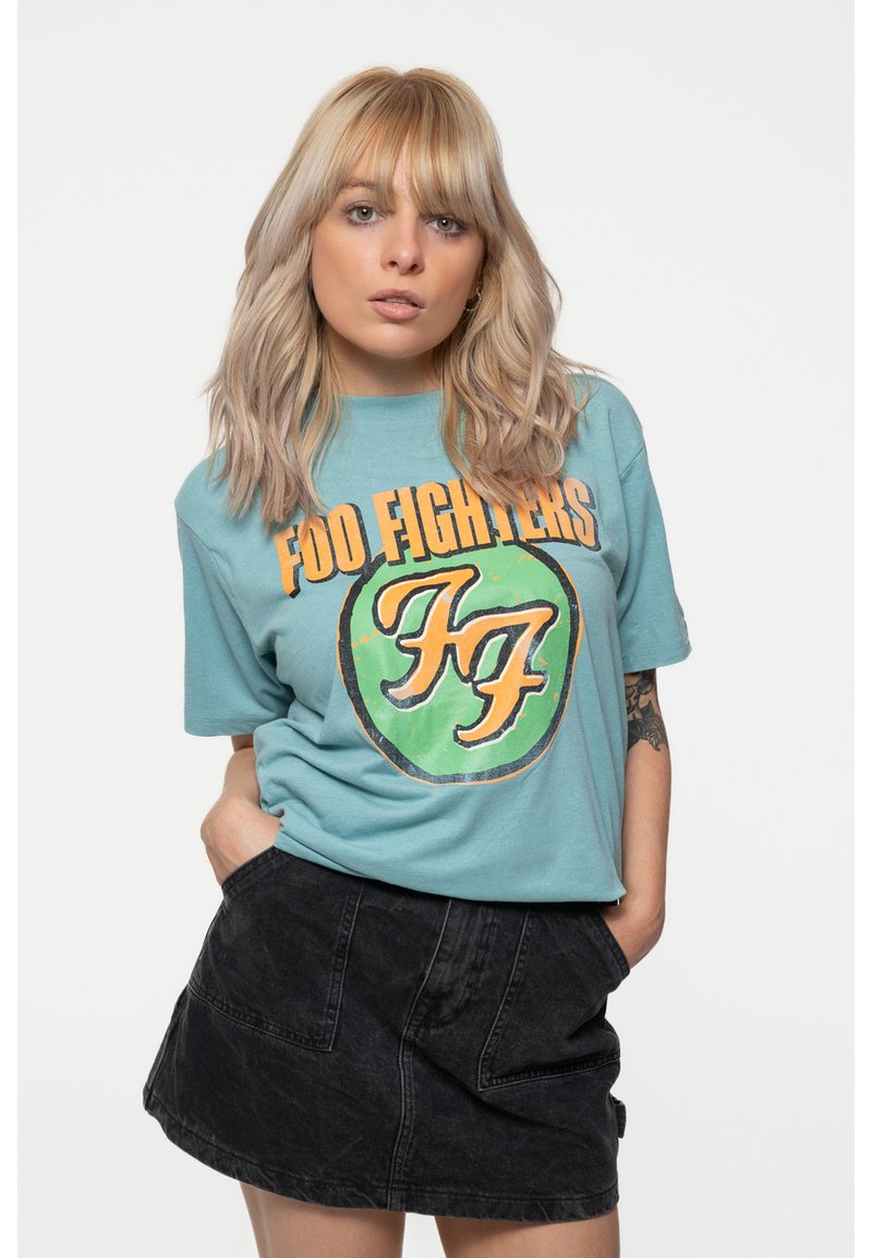 Paradiso Clothing FOO FIGHTERS GRAFF BAND - Print T-shirt - blue