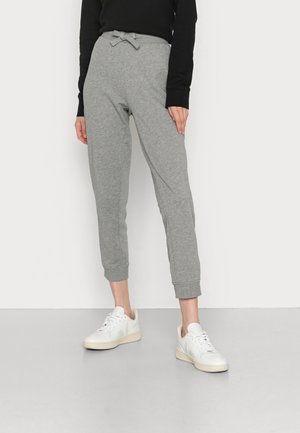 PANTS STRAIGHT FIT ELASTIC WAISTBAND - Tracksuit bottoms - beige melange