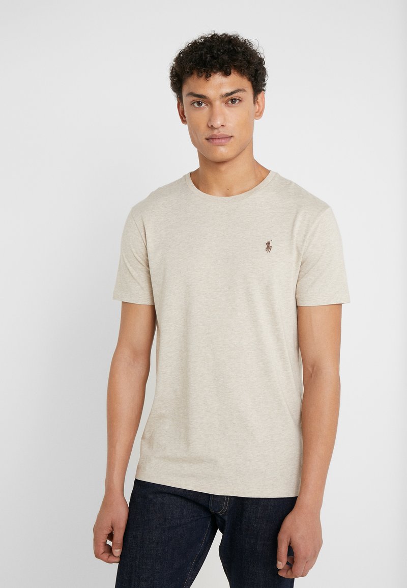 Polo Ralph Lauren CUSTOM SLIM FIT JERSEY CREWNECK T-SHIRT - T-shirt básica - expedition dune