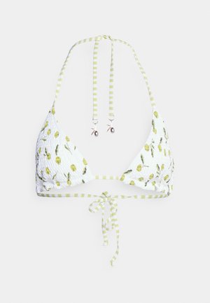 Seafolly SUMMER CRUSH SHIRRED REVERSIBLE SLIDE TRI - Bikini pezzo sopra - soft olive