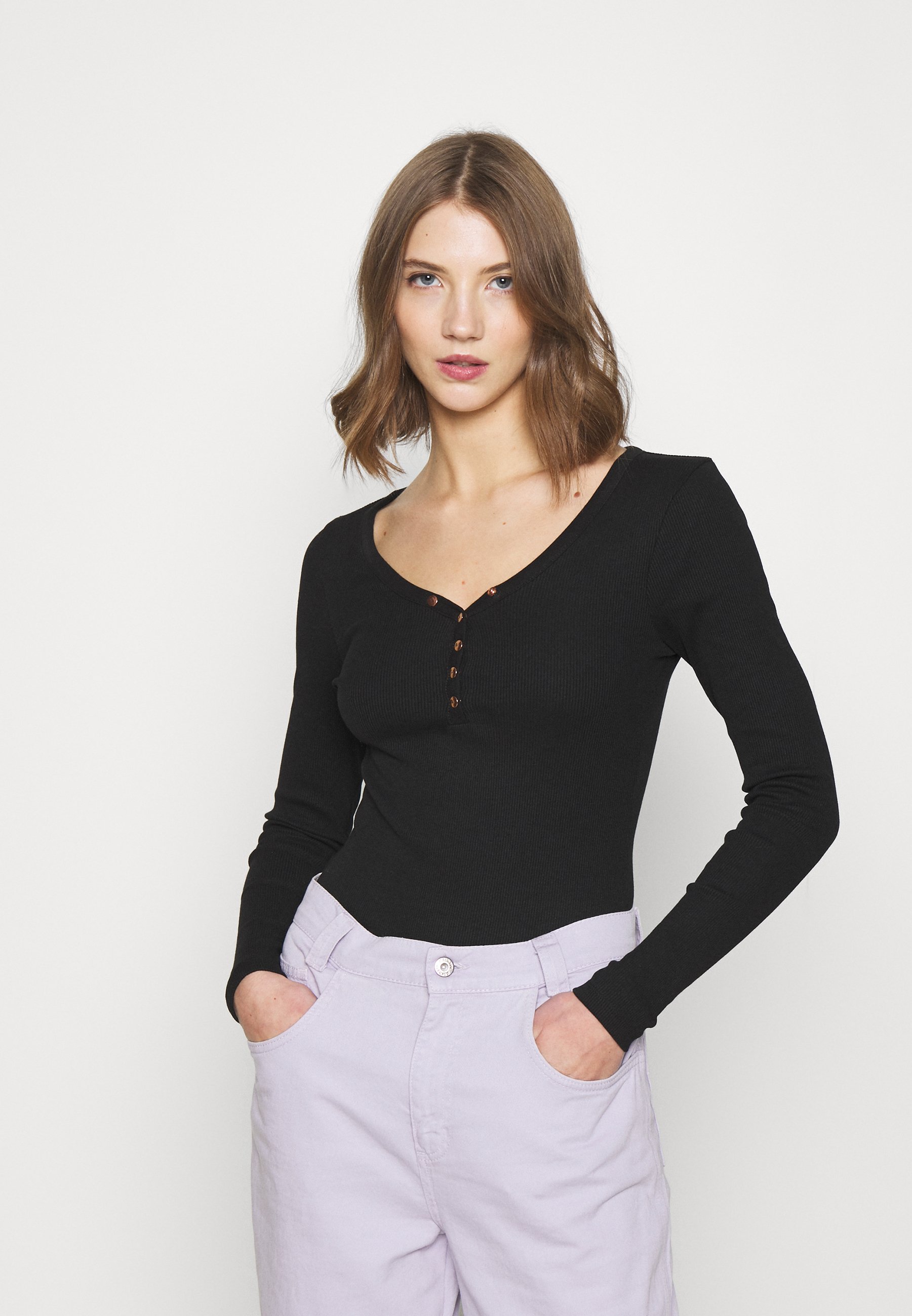 New Look POPPER BODY - Long sleeved top 