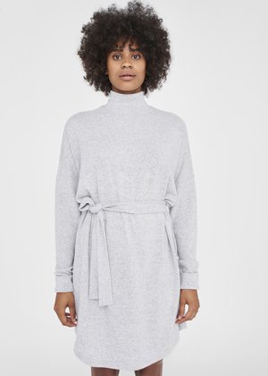 NMCITY AVA SHORT DRESS - Abito in maglia - light grey melange