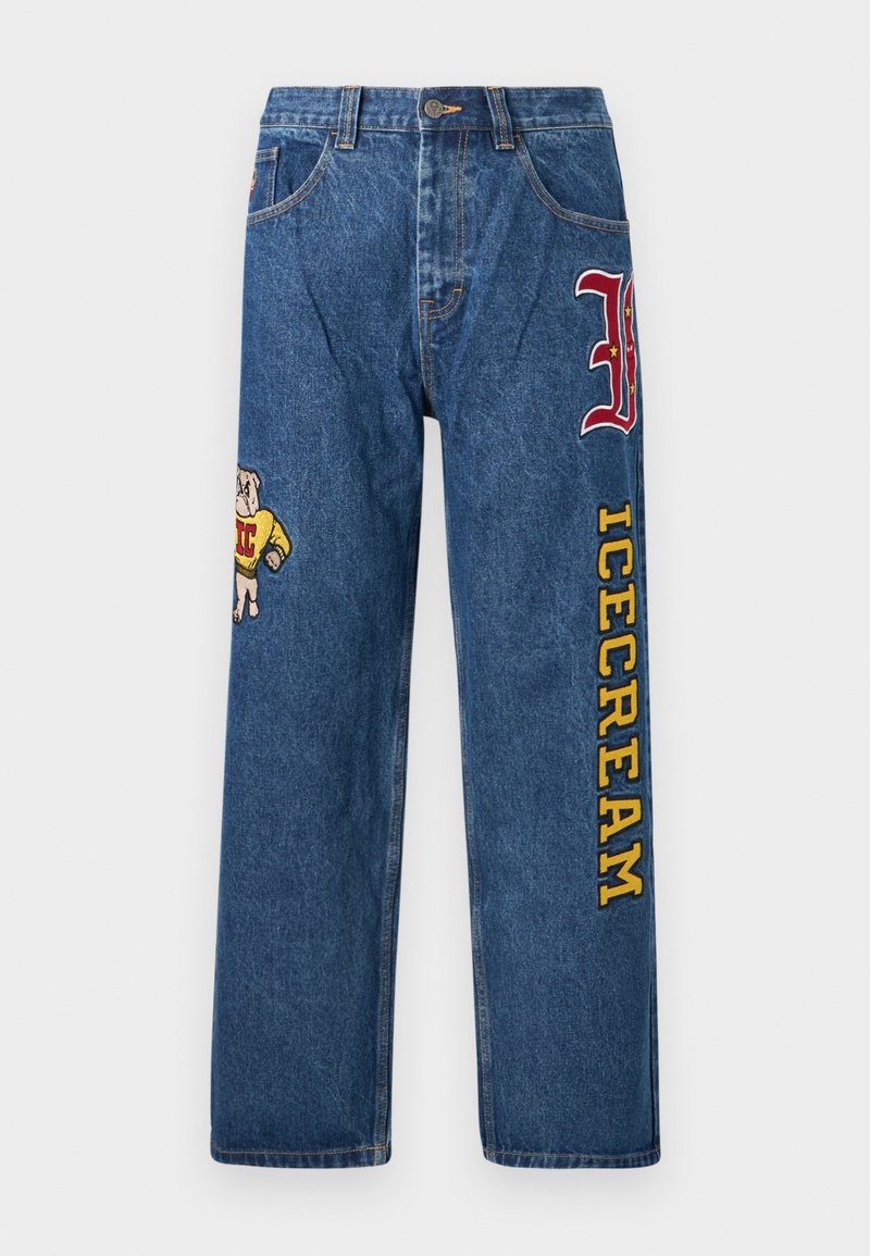 Icecream MASCOT PANTS - Straight leg jeans - mid wash blue/light blue ...
