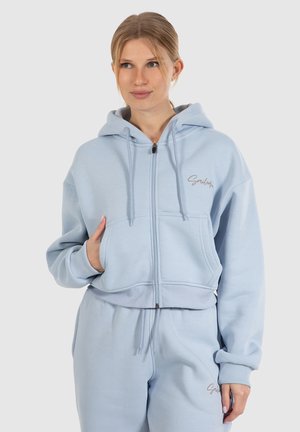 Smilodox Zip-up sweatshirt - hellblau