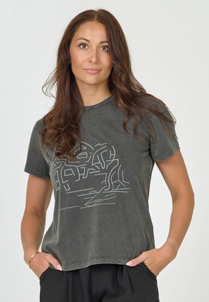 AYZA DYED - Tricou cu imprimeu - black mix