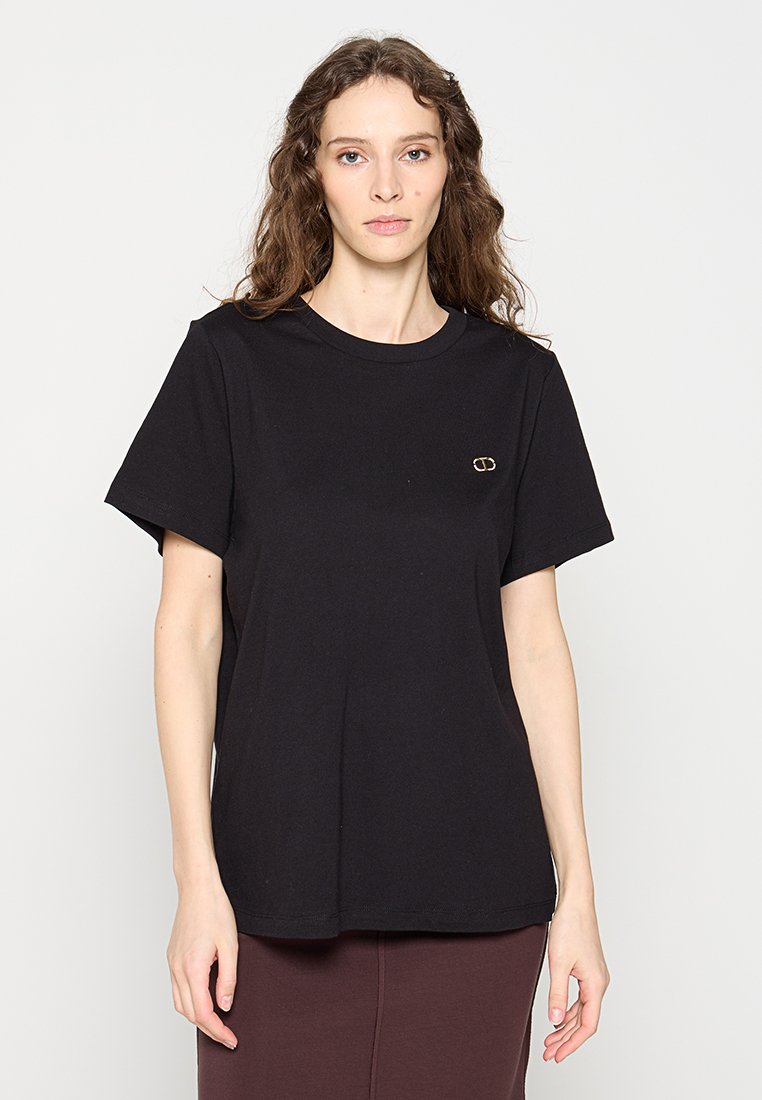 TWINSET T-shirt basic antraciet gemêleerd