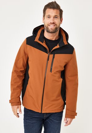 REGULAR FIT  MIT KAPUZE - Outdoorjacke - rustybrown   black