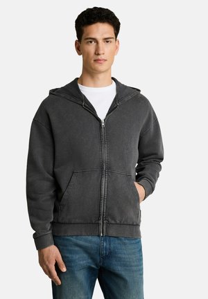 TOM TAILOR DENIM, RELAXED HOODIE SWEATJACKE - Sweatjacke - black
