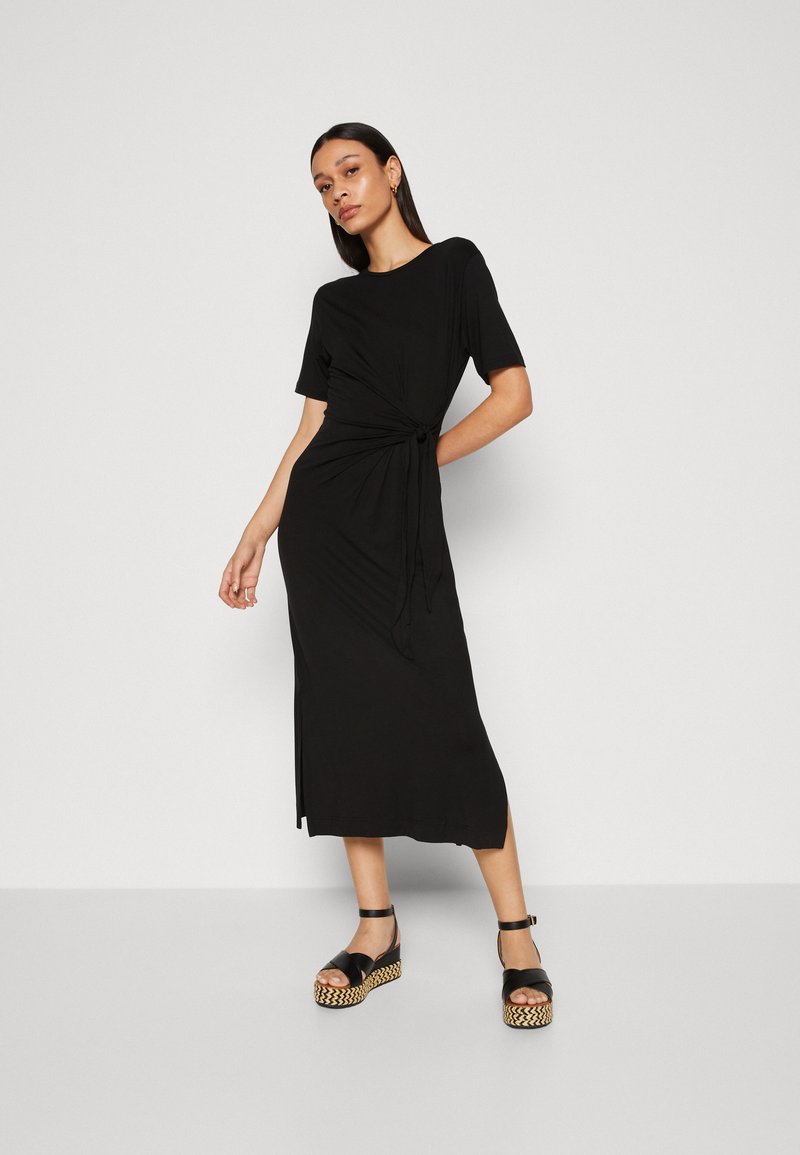 Tommy Hilfiger KNOT MIDI Robe en jersey black/noir ZALANDO.FR