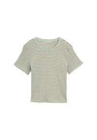 TOM TAILOR DENIM T-SHIRT - Basic póló - green white stripe