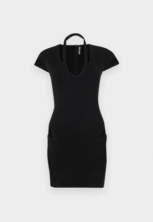 David Koma U SHAPE NECKLINE CUT OUT DETAIL MINI DRESS - Vestido de cóctel - black