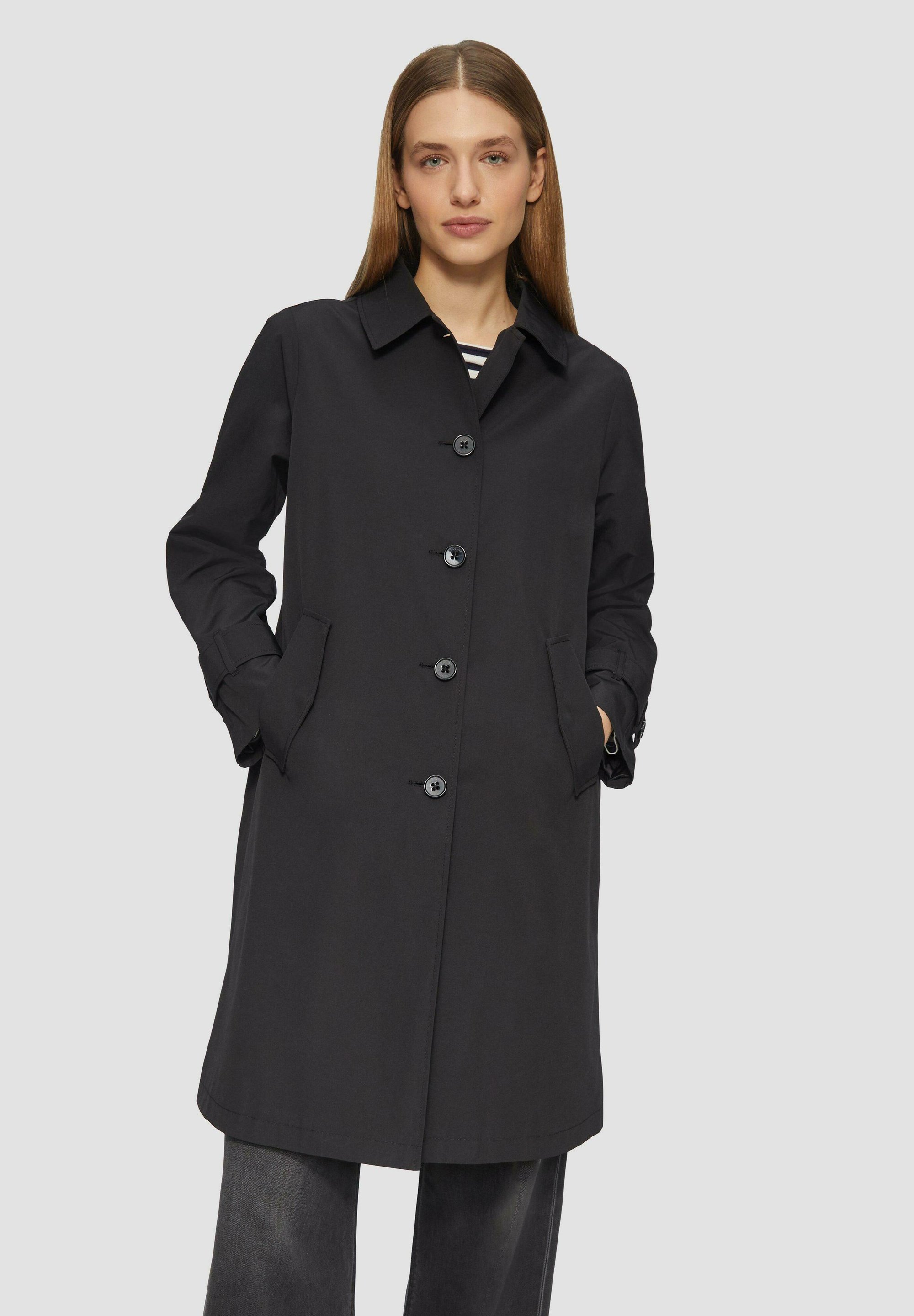 Classic coat schwarz/mottled anthracite Zalando