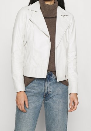Leren jas - white