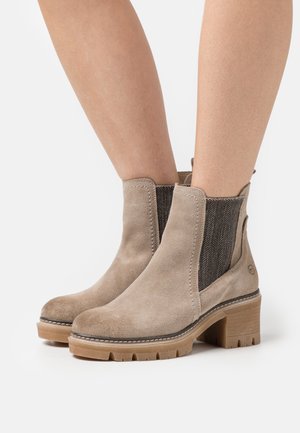 Platform ankle boots - taupe