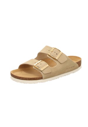 Pantolette hoch - beige