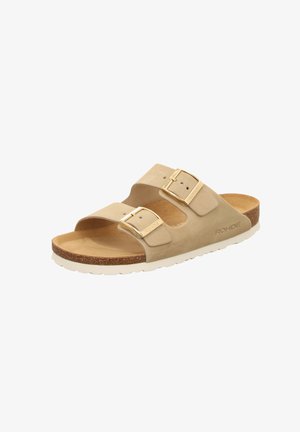 Pantolette hoch - beige