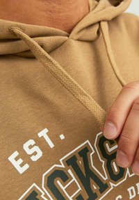 Jack & Jones JJELOGO HOOD - Mikina s kapucí - otter