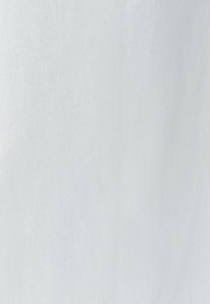 White fabric with a smooth texture, showing a plain weave pattern and subtle sheen. No visible patterns or embellishments.