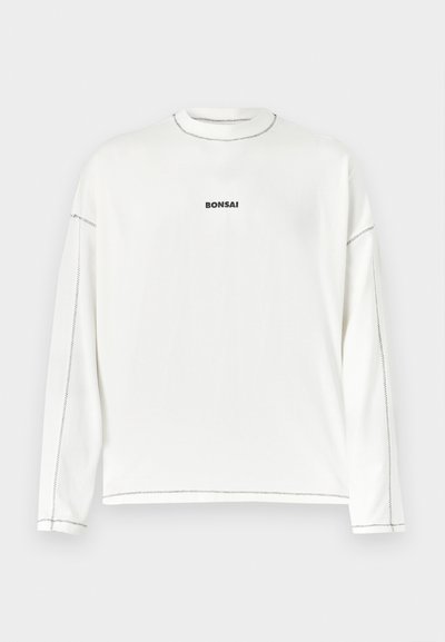 Bonsai BOX LOGO LONG SLEEVE UNISEX - Pikkade varrukatega topp - white