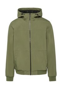 Sweater met rits - olivgrün