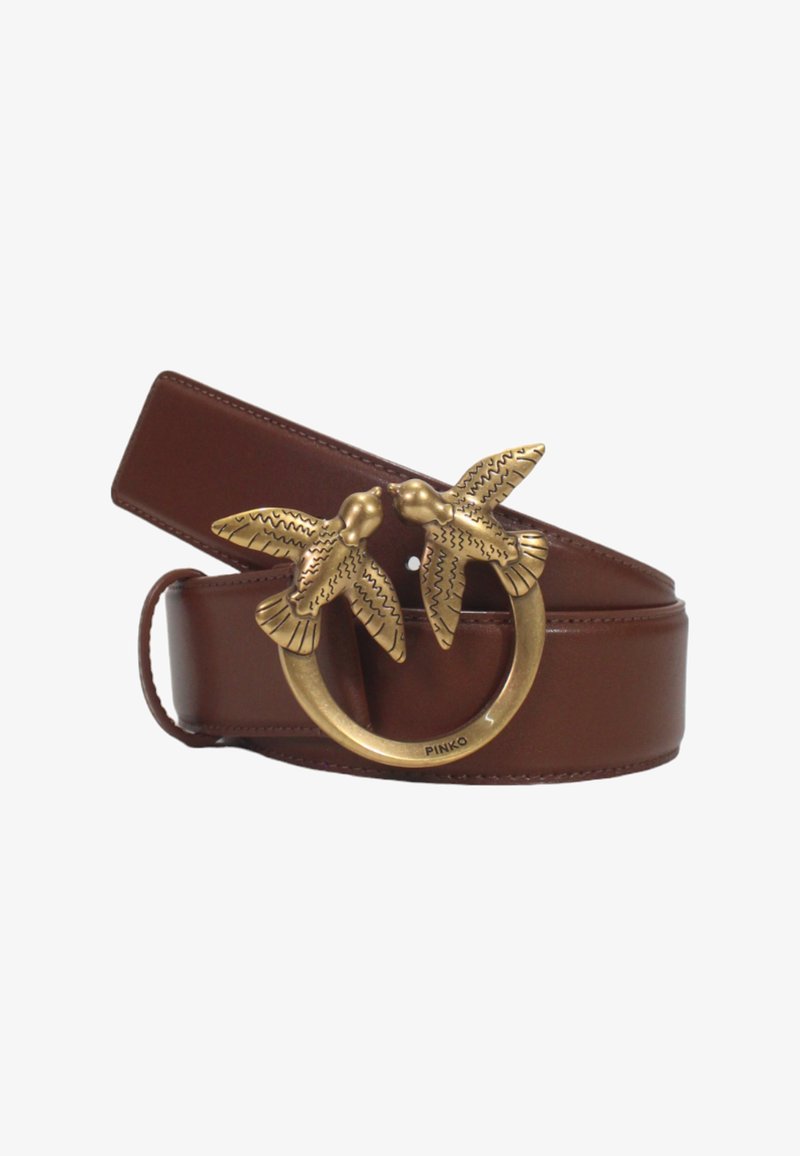 Pinko LOVE BERRY BELT - Josta - cuoio antique gold