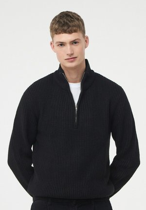 Terranova CON HALF ZIP - Maglione - nero