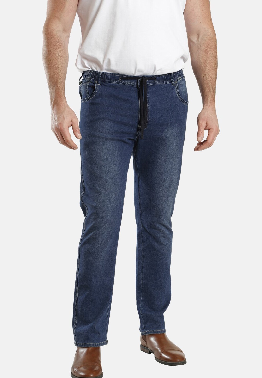 Broek met lage taille BARON COLUMBAN beige online kopen