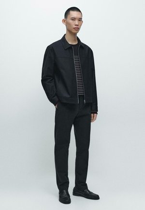 SLIM FIT - Chino - mottled dark blue