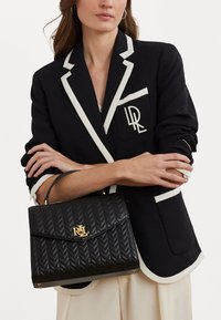 Lauren Ralph Lauren QUILTED LEATHER MEDIUM FARRAH SATCHEL - Rankinė - black