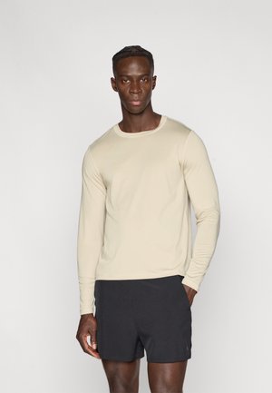 FITTED LONG SLEEVE LIGHT WEIGHT TOP - Μπλούζα με μακριά μανίκια - stone