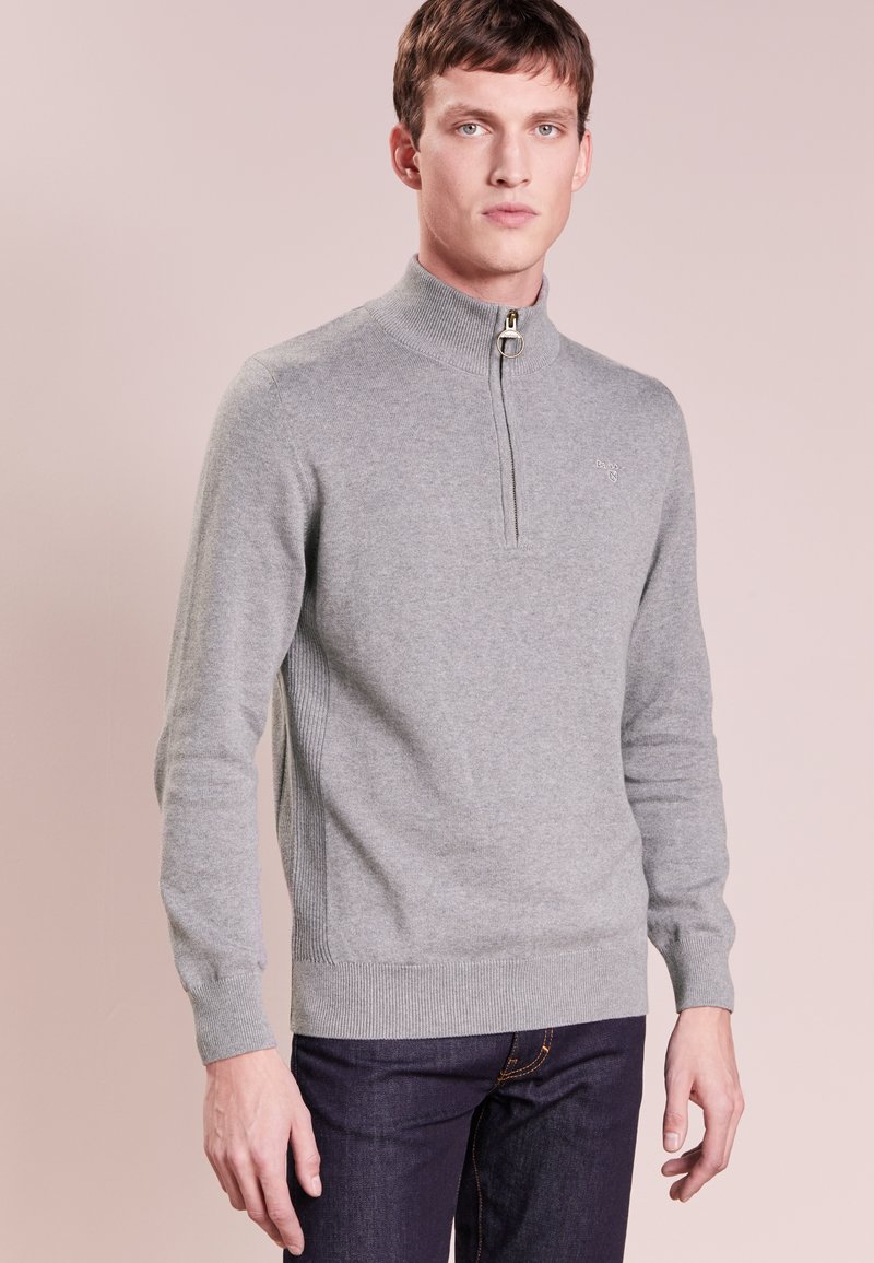 Barbour HALF ZIP - Strickpullover - grey marl